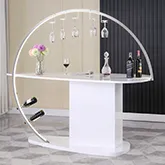 Bowery Bar in Polished Stainless, Gloss White & Gloss Black