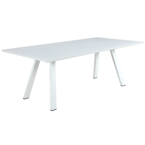 Malibu 82" Outdoor Dining Table in Matte White Aluminum