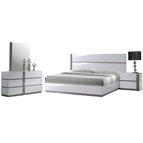 Manila 4 Piece Queen Bedroom Set w/ Right Nightstand