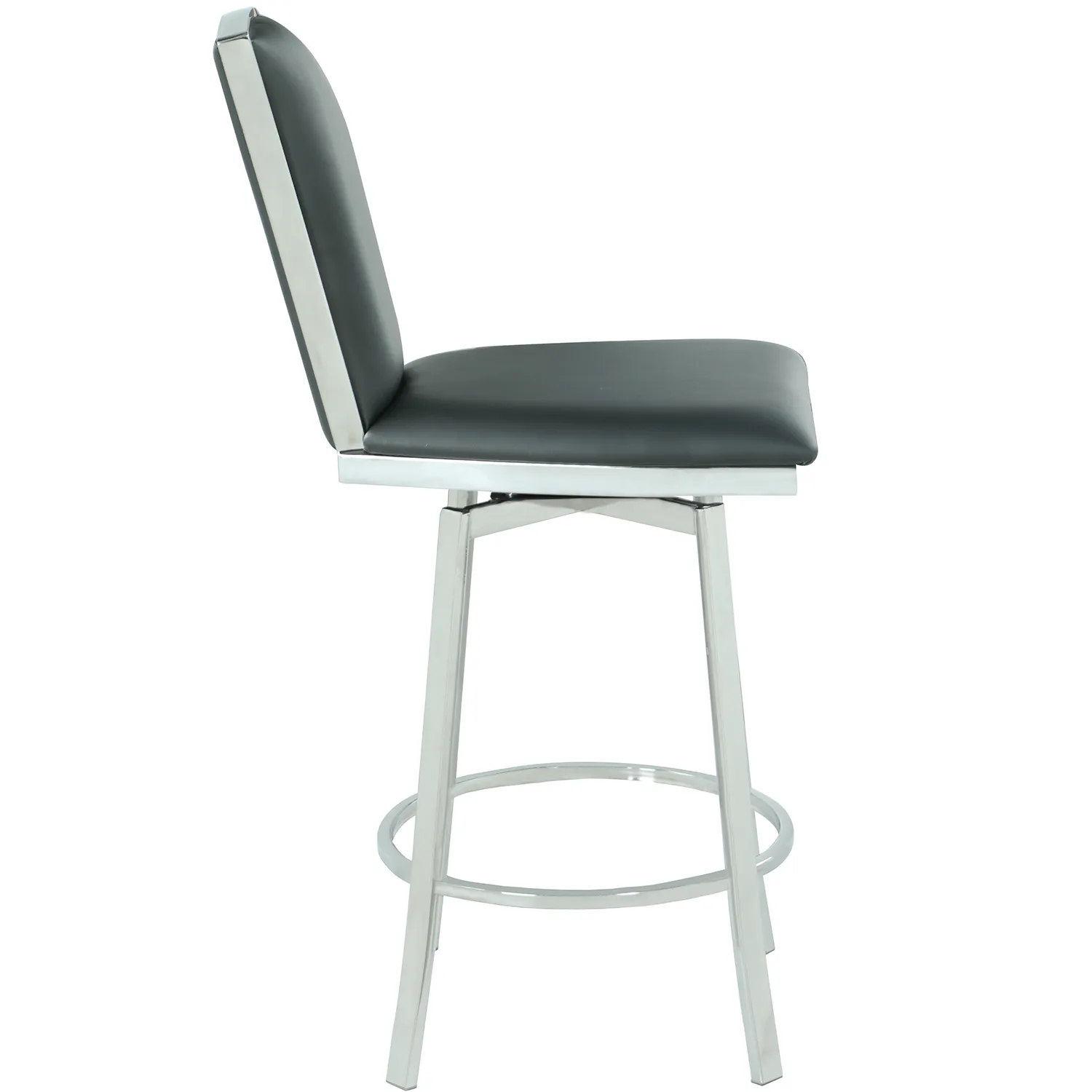 Nadia Swivel PU Design Back Bar Stool