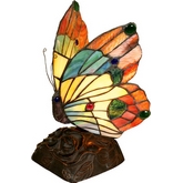 Tiffany Style Butterfly Accent Table Lamp