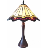 Adriana Tiffany Style 2 Light Baroque Table Lamp w/ 16" Shade