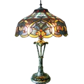 Alessandra Tiffany Style 2 Light Victorian Table Lamp w/ 17" Shade