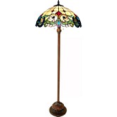 Dulce Tiffany Style 2 Light Victorian Floor Lamp