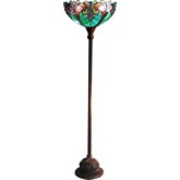 Liaison Tiffany Style 1 Light Victorian Torchiere Floor Lamp