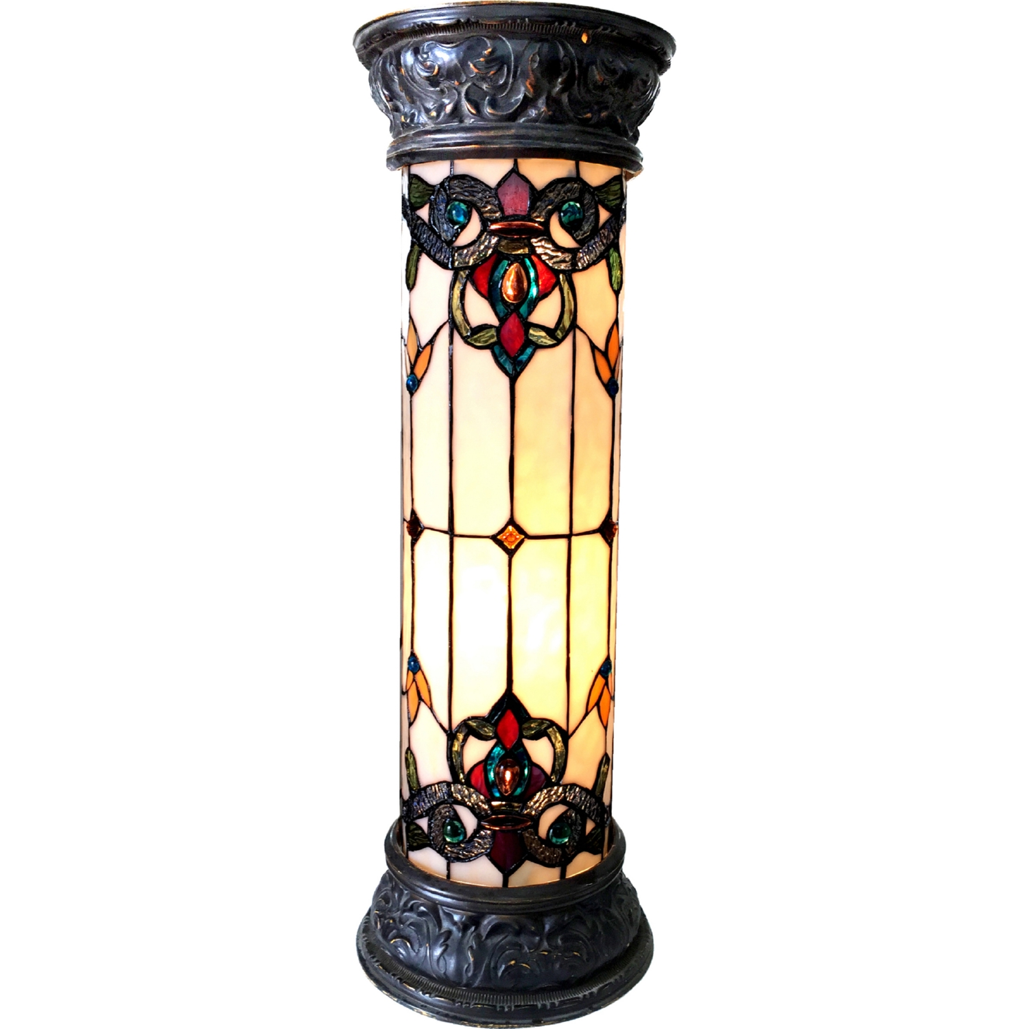 Chloe CH18806IV30PL2 Margot Tiffany Glass 2 Light Victorian Pedestal