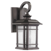 Franklin Transitional 1-light 17" Rubbed Bronze Outdoor Wall Sconce