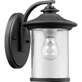 Liam Transitional 1 Light Black Outdoor Wall Sconce 10"H