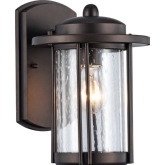 Dolan Transitional 1 Light Rubbed Bronze Outdoor Wall Sconce 11" Height