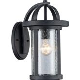 Angelo Transitional 1 Light Black Outdoor Wall Sconce 14" Height