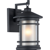 Adesso Transitional 1 Light Black Outdoor Wall Sconce 14" Height