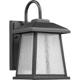 Frontier Transitional LED Textured Black Outdoor Wall Sconce 12"H