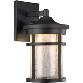 Frontier Transitional LED Textured Black Outdoor Wall Sconce 11"H