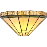 Belle Tiffany Style 1 Light Mission Wall Sconce 12" Wide