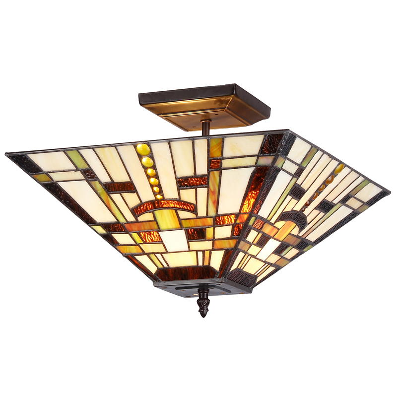 Chloe Ch33290ms14 Uf2 Farley, Dining Room Lighting Mission Style