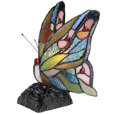 Jacy Tiffany Style Butterfly 1 Light 10"H Accent Table Lamp