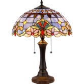 Cooper Tiffany Style 2 Light Victorian Table Lamp 16" Shade