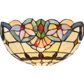 Cooper Tiffany Style 1 Light Victorian Wall Sconce 12" Wide