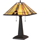 Kent Tiffany Style 2 Light Mission Table Lamp