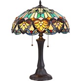 Kendall Tiffany Style 2 Light Victorian Table Lamp
