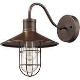 Ironclad Industrial Style 1 Light Rubbed Bronze Wall Sconce 11" W