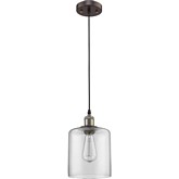 Ironclad Industrial Style 1 Light Rubbed Bronze Ceiling Mini Pendant w/ 7" Shade