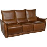 Amsterdam Power Reclining Sofa in Brown Top Grain Leather