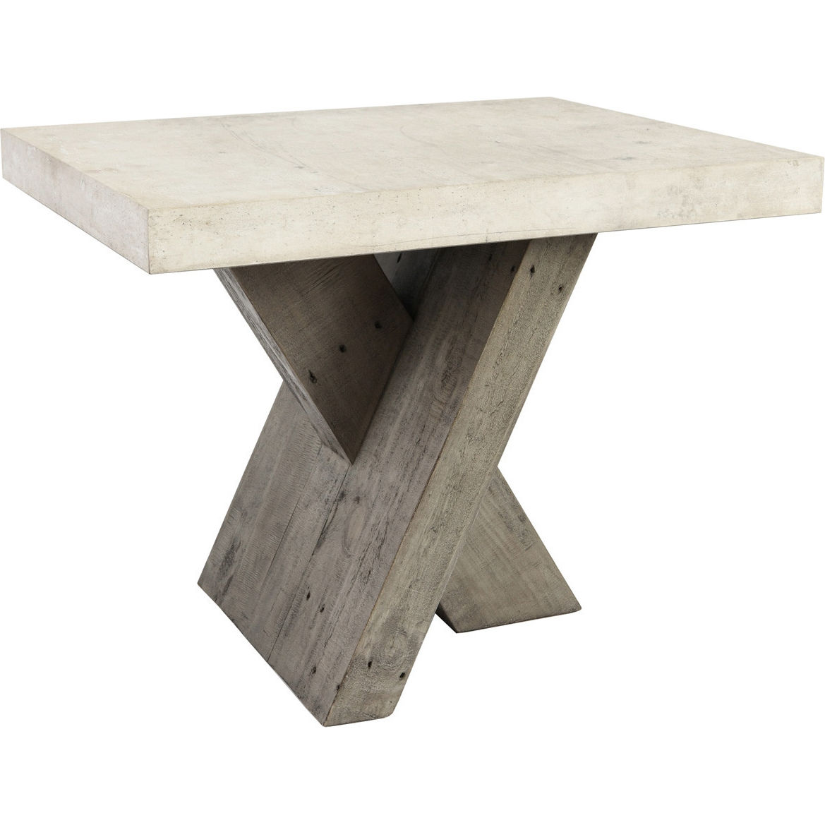 Classic Home 51030950 Durant End Table in Distressed Gray Pine w