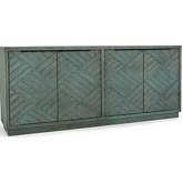 Mateo 4 Door Sideboard in Teal Finish Reclaimed Pine