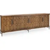 Willmark 6 Door Cabinet in Mission Brown Reclaimed Pine & Iron