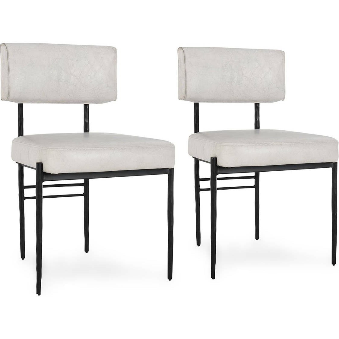 White Leather Dining Room Chairs Sale