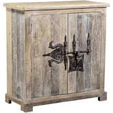 Castillo 2 Door Sideboard in Antique White Mixed Reclaimed Wood