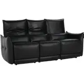 Amsterdam Power Reclining in Black Top Grain Leather