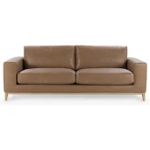 Donovan Sofa in Tan Top Grain Leather & Wood