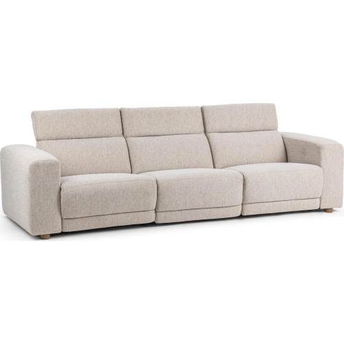 Knoxville 3-Piece Power Zero Gravity Sectional Sofa in Light Gray Fabric