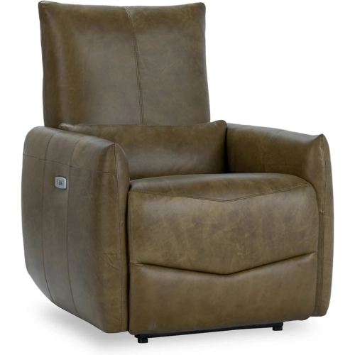 Thaya Power Recliner Chair in Earth Brown Top Grain Leather