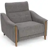 Cullman Power Recliner in Shellstone Fabric & Wood