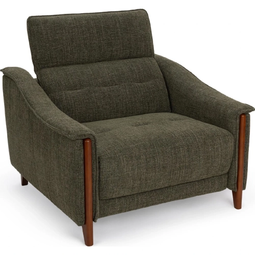 Cullman Power Recliner in Urban Kale Green Fabric & Wood