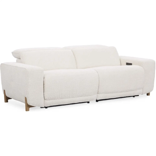 Darrow Power Recliner Sofa in Ivory Off White Boucle Fabric