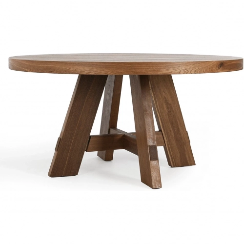 Santa Barbara 60" Round Dining Table in Oak Wood