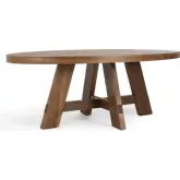 Santa Barbara 80" Oval Dining Table in Oak Wood