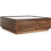 Santa Barbara 49.5" Square Coffee Table in Oak Wood