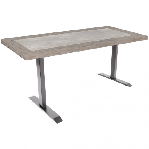 Scottsdale 65" Power Adj Desk in Reclaimed Pine, Concrete & Gray