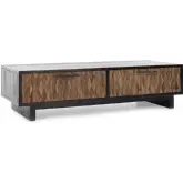 Anton 4 Drawer Coffee Table in Black & Natural Reclaimed Wood