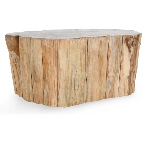 Norwest Coffee Table in Teak & Natural Petrified Wood