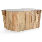 Norwest Coffee Table in Teak & Natural Petrified Wood