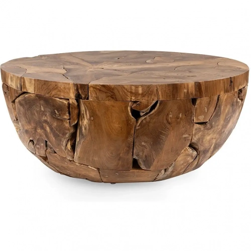 Garford Round Coffee Table in Teak Wood