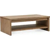 Nalani 52" Coffee Table in Natural Finish Reclaimed Pine