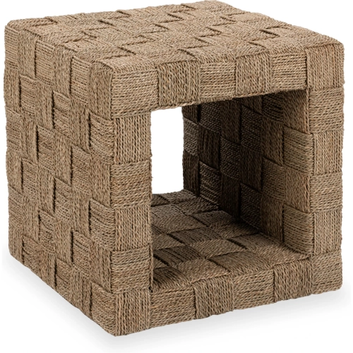 Neyla Square End Table in Natural Seagrass