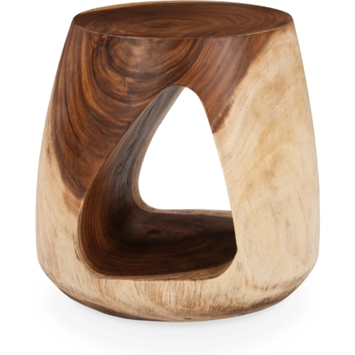 Kana Accent Side End Table in Natural Wood